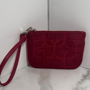 Express Deep Red Wristlet Pouch/ Wallet